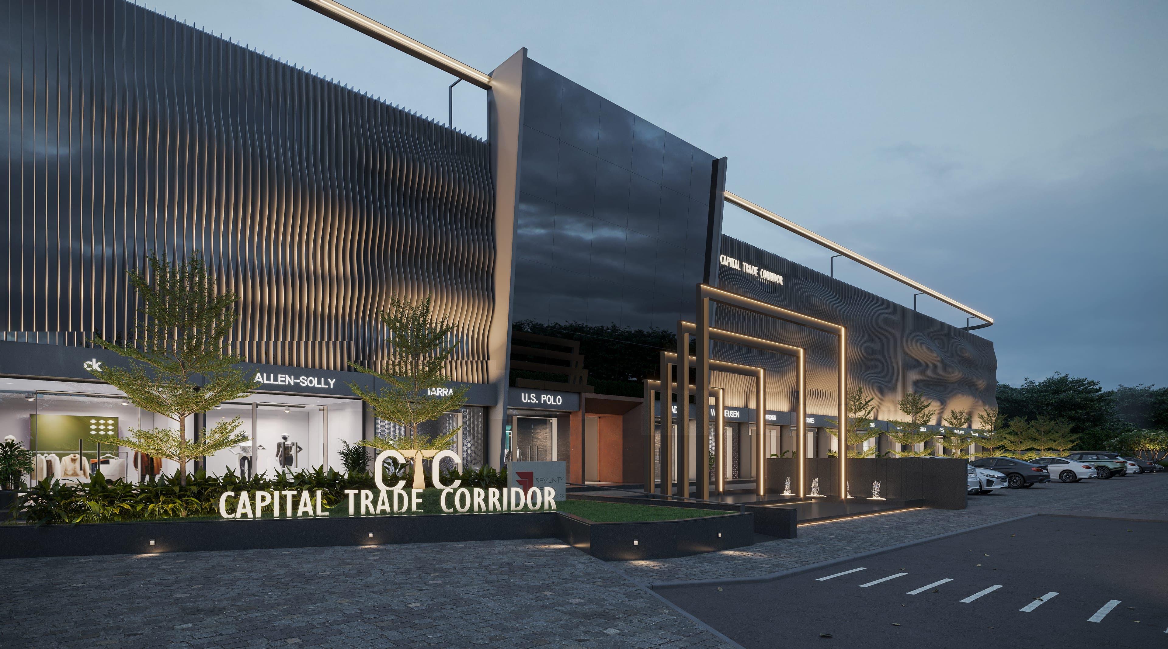 CTC Gandhidham — prjia04 exterior dusk 01