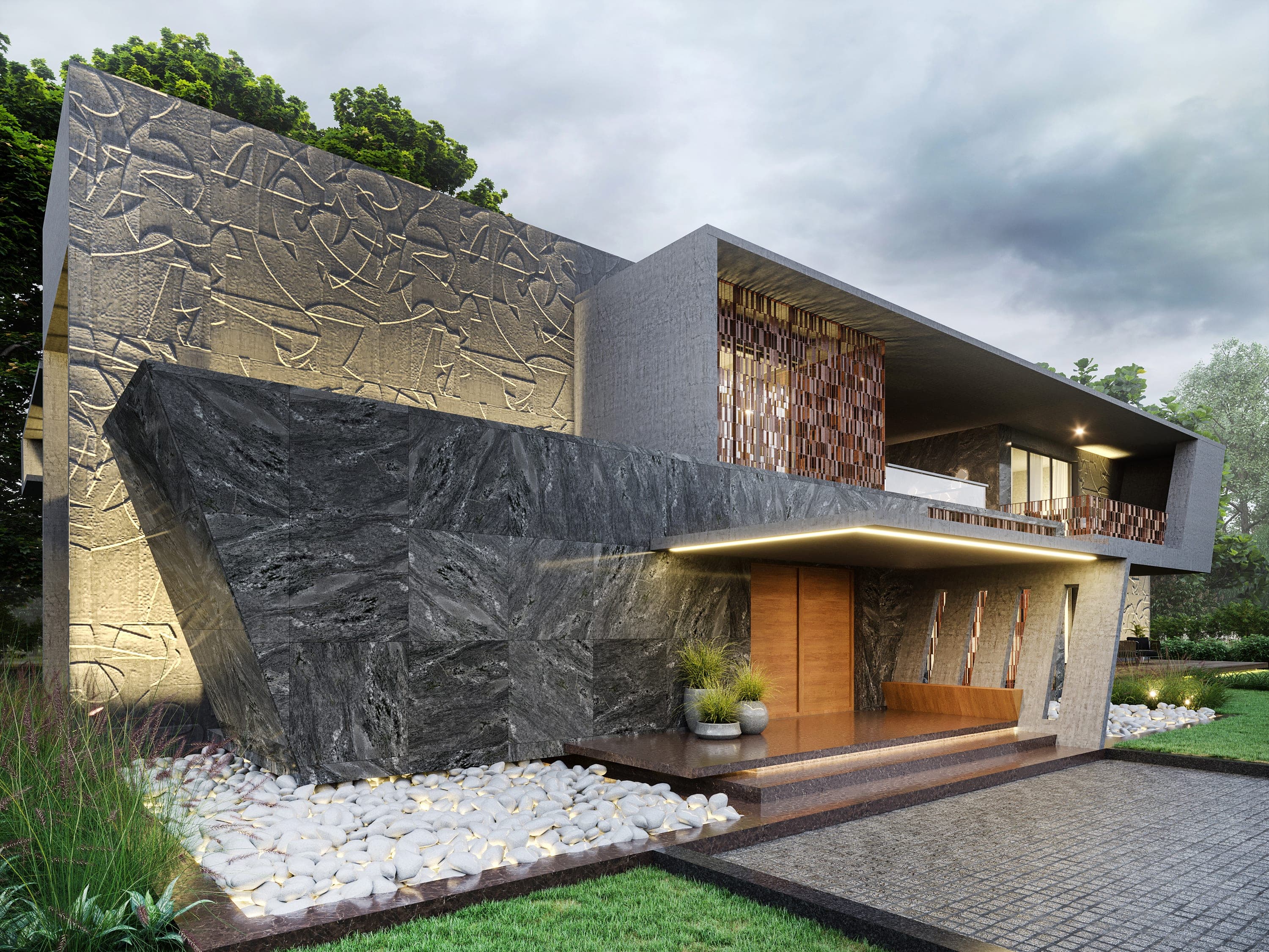 Textured Stone Facade